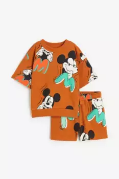 Комплект из двух толстовок с принтом H&M, оранжевый