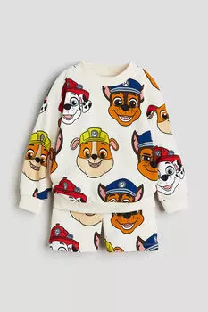 Комплект из двух толстовок с принтом H&M, белый