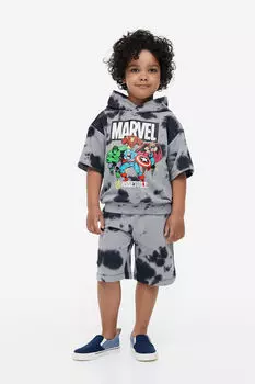 Комплект из двух толстовок с принтом H&M, серый