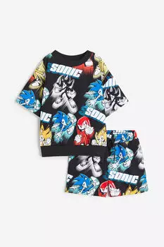 Комплект из двух толстовок с принтом H&M, черный