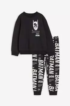Комплект из двух толстовок с принтом H&M, черный