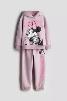 Комплект из двух толстовок с принтом H&M, розовый