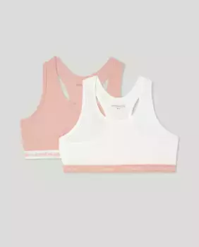 Комплект из двух топов для девочек Cotton Juice, мультиколор