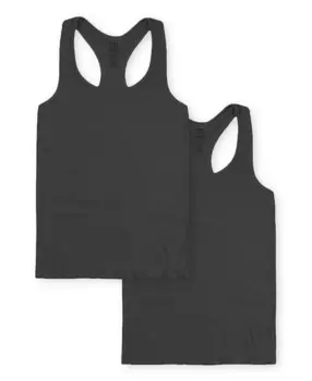 Комплект из двух топов на бретельках со спиной-борцовкой Malibu Sugar для девочек (7–10) — для больших детей, черный