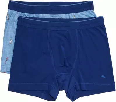 Комплект из двух трусов-боксеров из сетчатой ткани Tommy Bahama, цвет Navy/Blue Parrot