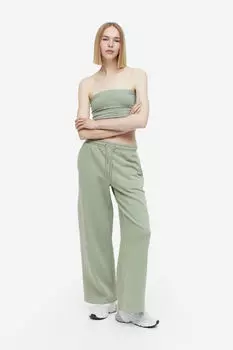 Комплект из двух укороченных топов без рукавов H&M, зеленый