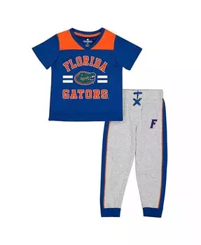 Комплект из джерси и брюк Toddler Boys Royal, Heather Grey Florida Gators Ka-Boot-It Colosseum, синий