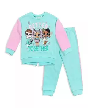 Комплект из флисового свитшота и брюк для бега для девочек (4–18–20 лет) L.O.L. Surprise!, мультиколор