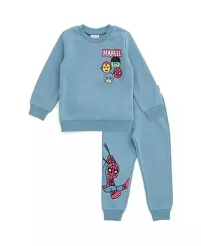Комплект из флисового свитшота и брюк «Мстители» для размеров от малышей до маленьких детей (2–7–8 лет) Marvel, синий