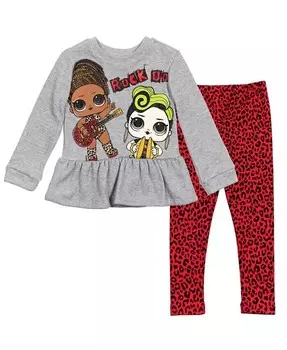 Комплект из флисового свитшота и леггинсов для девочек (4–18–20 лет) L.O.L. Surprise!, серый