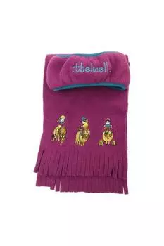Комплект из флисовой повязки на голову и шарфа Thelwell Collection Pony Hy, фиолетовый