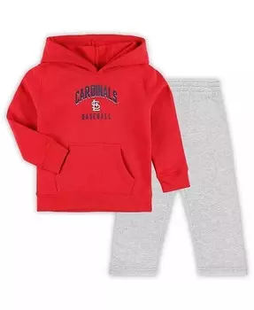 Комплект из флисовой толстовки и брюк для мальчиков и девочек St. Louis Cardinals Play-By-Play, красный и серый цвета Outerstuff, красный