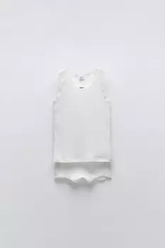 Комплект из футболки и брюк ZARA, экрю