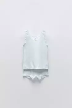 Комплект из футболки и брюк ZARA, синий