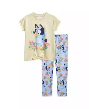 Комплект из футболки и леггинсов для девочек «Бинго» Bluey, желтый