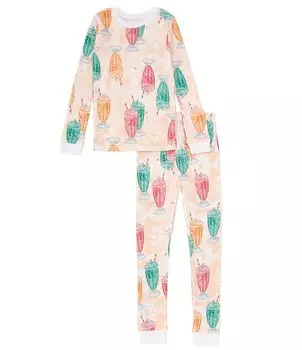 Комплект из футболки и пижамных штанов Burt's Bees для больших девочек 6–12 лет Orange Crush, оранжевый