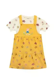 Комплект из футболки и платья с цветочным принтом Believe In Yourself Peppa Pig, желтый