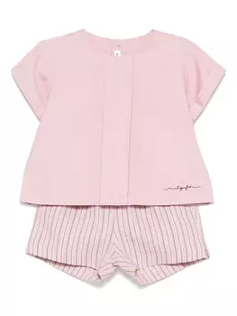 Комплект из футболки и полосатых шортов Il Gufo, розовый