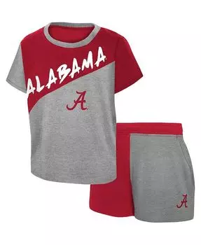 Комплект из футболки и шорт Alabama Crimson Tide Super Star для новорожденных Heather Grey Alabama Crimson Tide Super Star Outerstuff, серый