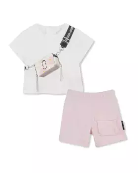 Комплект из футболки и шорт для девочки Marc Jacobs, цвет Rosa