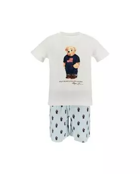 Комплект из футболки и шорт для мальчика Polo Ralph Lauren, белый