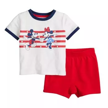 Комплект из футболки и шорт в полоску для мальчика Disney's Mickey Mouse от Jumping Beans Jumping Beans