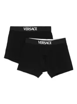 Комплект из футболки и шортов с логотипом VERSACE, черный