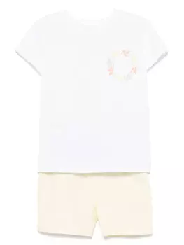 Комплект из футболки и шортов с вышивкой Patachou, белый