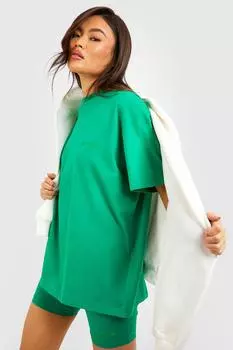 Комплект из футболки оверсайз и велосипедных шорт Dsgn Studio boohoo, зеленый