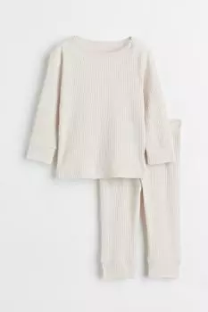 Комплект из хлопка в рубчик H&M
