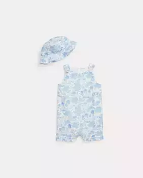 Комплект из хлопкового комбинезона и шапочки для мальчика Polo Ralph Lauren, цвет Crudo