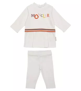 Комплект из хлопкового топа и леггинсов для младенцев Moncler Enfant