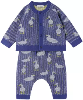 Комплект из кардигана и брюк Baby Blue Duck Burberry
