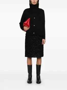 Комплект из кардигана и свитера из натуральной шерсти Blanca Vita, черный