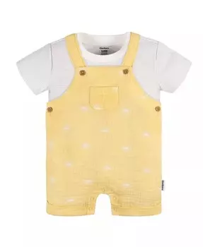 Комплект из комбинезона и футболки для маленьких мальчиков или девочек Gerber, коричневый