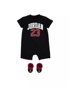 Комплект из комбинезона и пинеток для мальчика Jordan, черный