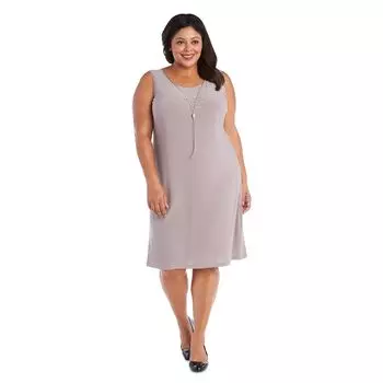 Комплект из куртки и платья больших размеров R&M Richards R&M Richards, темно-синий