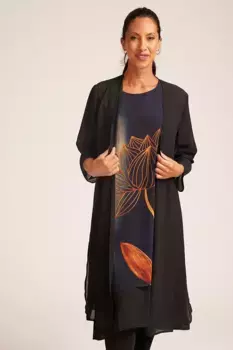 Комплект из мягкой куртки и платья без рукавов Saloos, красный