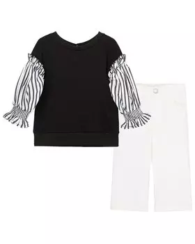 Комплект из обычных брюк и пуловера Habitual, черный