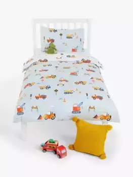 Комплект из пододеяльников и наволочки John Lewis Construction Reversible Pure Cotton, разноцветный