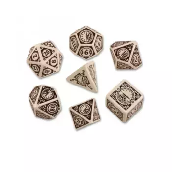 Комплект из полиэстера Clockwork Бежевый с коричневым (7), Steampunk Dice