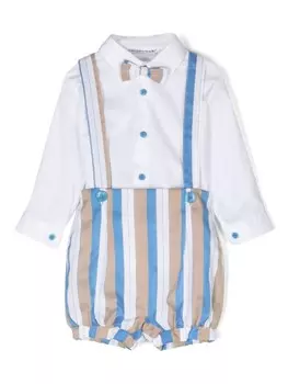 Комплект из полосатой рубашки и шортов Colorichiari, белый