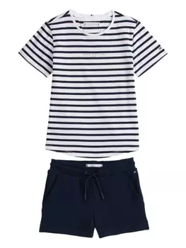 Комплект из полосатых шорт Tommy Hilfiger Junior, синий