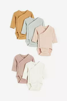 Комплект из пяти боди H&M, розовый