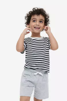 Комплект из пяти шорт из хлопкового джерси H&M, желтый