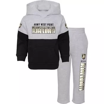 Комплект из пуловера с капюшоном и брюк для малышей Heather Grey/Black Army Black Knights Playmaker Outerstuff