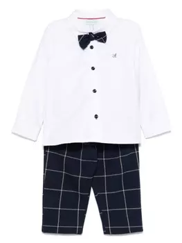 Комплект из рубашки и брюк в клетку Windowpane Abel & Lula, синий