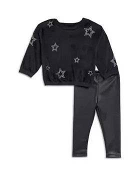 Комплект из рубашки и леггинсов Silver Star для девочек - Baby Splendid, черный