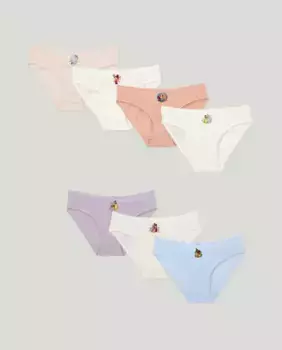 Комплект из семи трусиков для девочки Cotton Juice, мультиколор