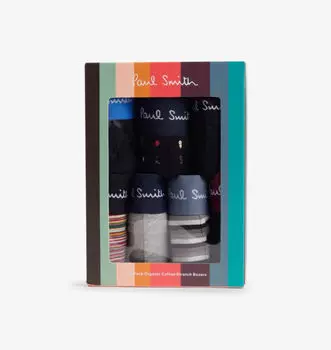 Комплект из семи трусов-боксеров из органического хлопка с заниженной талией и логотипом. Paul Smith, мультиколор